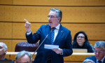 Pablo González durante su intervención en el Senado
