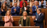 Alberto Núñez Feijóo y Marimar Blanco en el Congreso de los Diputados