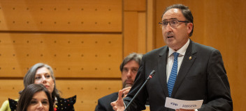 Alfonso Polanco, durante el pleno del Senado