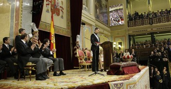 Intervención del Rey Felipe VI en el Hemiciclo. Fuente: Congreso