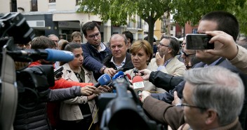 María Dolores de Cospedal hace declaraciones a los medios