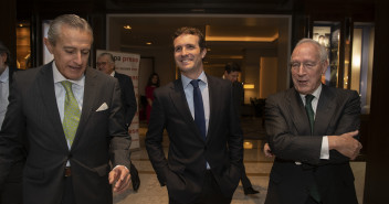 Pablo Casado en los desayunos de Europa Press