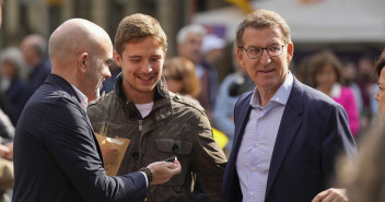 Alberto Núñez Feijóo en la fiesta de Sant Jordi, Barcelona