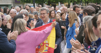 Feijóo en un acto del PP en Gijón, Asturias