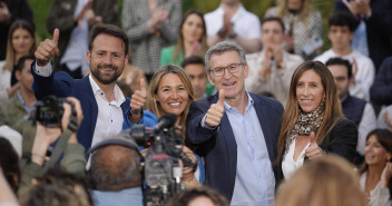 Feijóo en un acto del PP en Gijón, Asturias