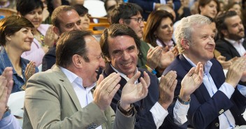 José María Aznar y Pedro Sanz en Logroño