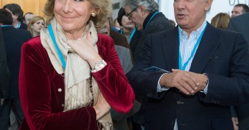 Esperanza Aguirre y Javier Arenas en la Convención Nacional