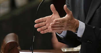 Feijóo durante su intervención en el Congreso