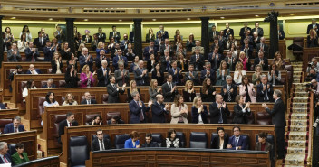 Feijóo durante su intervención en el Congreso