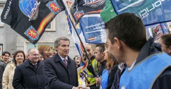 Feijóo en la manifestación de Jusapol