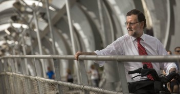 Mariano Rajoy en el puente de Perrault en Madrid Rio