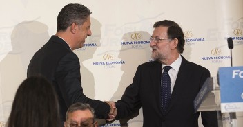 Mariano Rajoy con Xavier Garcia Albiol en el Forum Europa