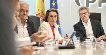 Alberto Núnez Feijóo en el comité de dirección del PP