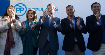 Mariano Rajoy clausura un acto en Tomares (Sevilla)