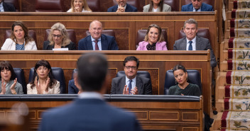 Feijoo durante la sesión de control al Gobierno