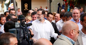 Mariano Rajoy durante su visita a Benidorm