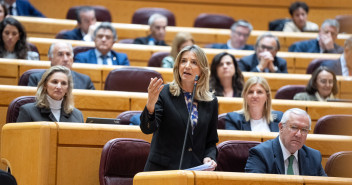 Alicia García en la sesión de control en Senado