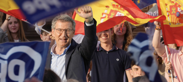 Alberto Núñez Feijóo participa en un acto electoral en Valladolid 