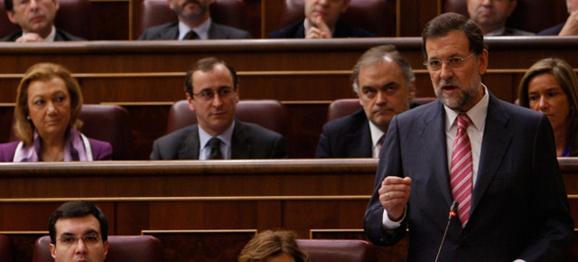 Mariano Rajoy en su intervención en el pleno durante la Sesión de Control