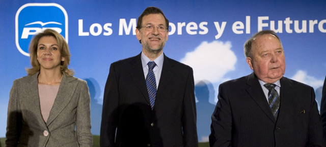 Mariano Rajoy y María Dolores de Cospedal en la Conferencia Europea de Mayores