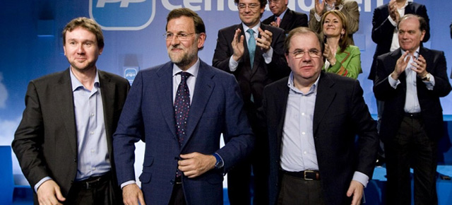 Mariano Rajoy en un acto del PP de Burgos
