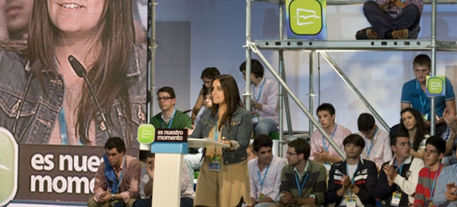 La candidata a la presidencia de Nuevas Generaciones, Beatriz Jurado