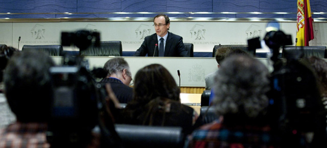 El portavoz del Grupo Popular en el Congreso, Alfonso Alonso