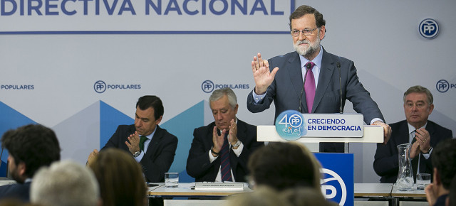 El presidente del Gobierno, Mariano Rajoy, interviene en la Junta Directiva Nacional del PP 
