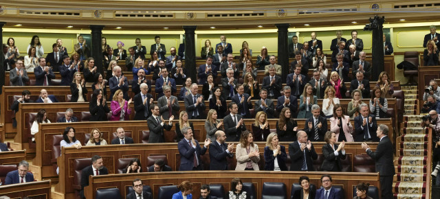 Feijóo durante su intervención en el Congreso