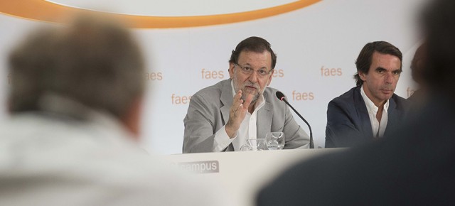 Mariano Rajoy durante su intervención en la clausura del Campus FAES 2015