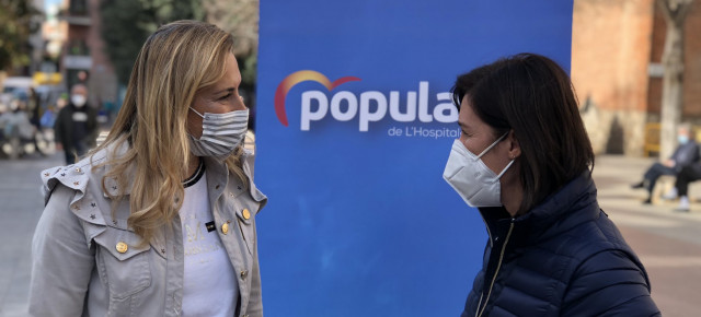 La vicesecretaria de Organización del Partido Popular, Ana Beltrán, En un acto electoral celebrado en Hospitalet de Llobregat (Barcelona)  