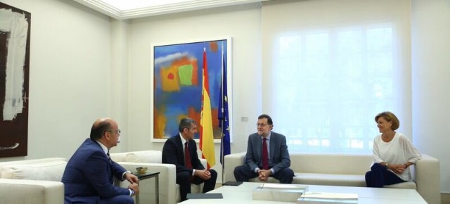 Mariano Rajoy y María Dolores de Cospedal se reúnen con Coalición Canaria