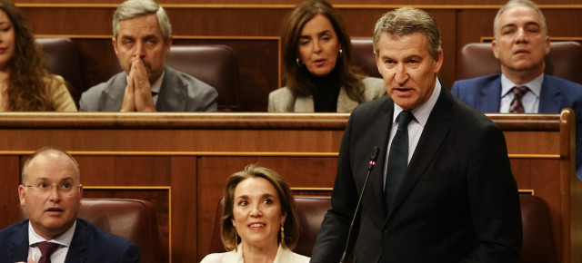 Feijóo en la sesión de control en el Congreso de los Diputados