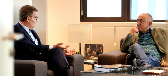 Reunión de Alberto Núñez Feijóo con Pepe Álvarez, secretario general de UGT 