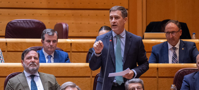 El senador Miguel Ángel Castellón, en la Sesión de Control al Gobierno en el Senado