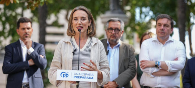 La secretaria general, Cuca Gamarra, en Logroño