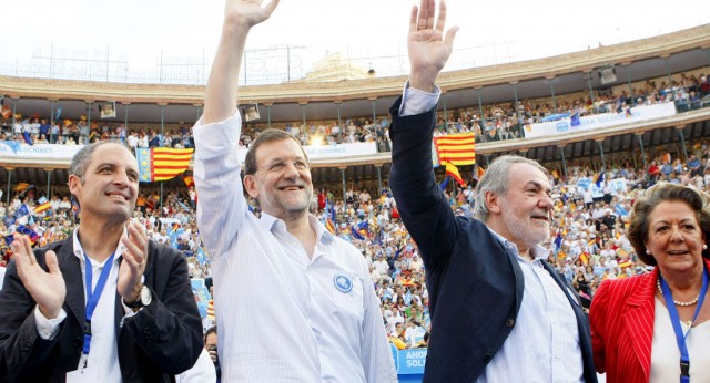 Mitin de Mariano Rajoy y Jaime Mayor Oreja en Valencia