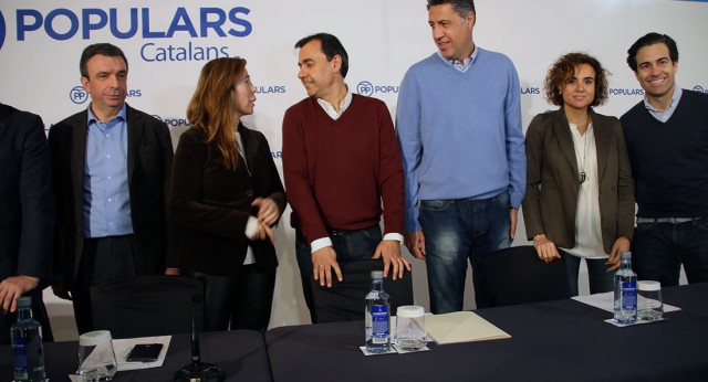 Martínez-Maillo durante un acto con compromisarios del PP en Barcelona