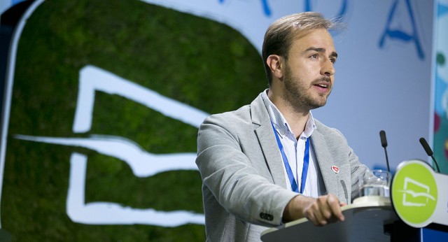 Javier Dorado interviene en el 14 Congreso Nacional de NNGG