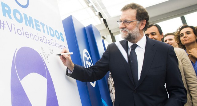 Mariano Rajoy en el acto de apoyo al Pacto de Estado contra la Violencia de Género