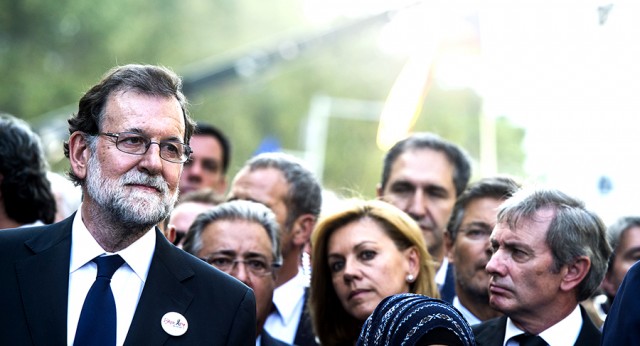 Manifestación contra el terrorismo en Barcelona