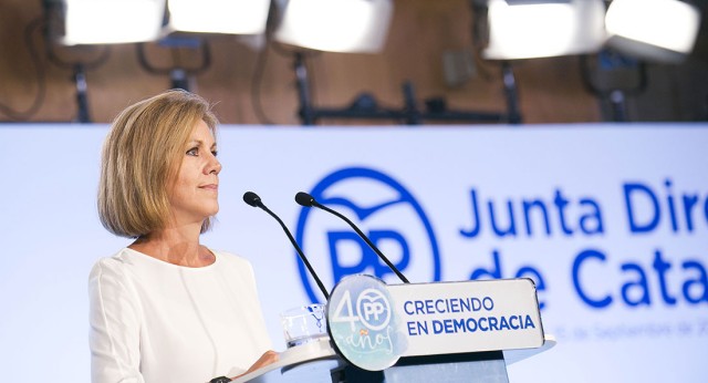 Mª Dolores Cospedal interviene en la Junta Directiva del PP de Cataluña