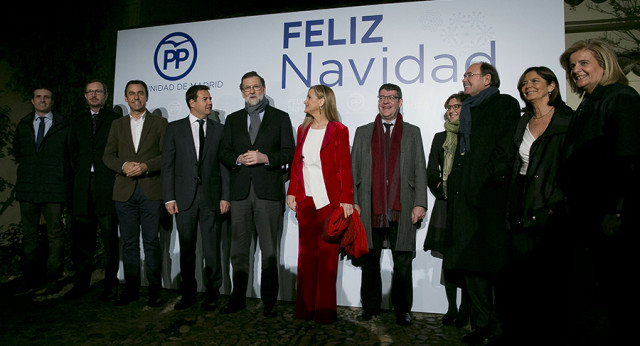 Mariano Rajoy interviene en la cena de Navidad del PP de Madrid