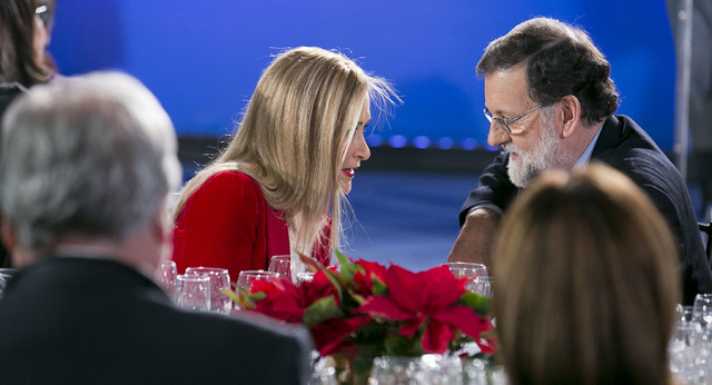 Mariano Rajoy interviene en la cena de Navidad del PP de Madrid