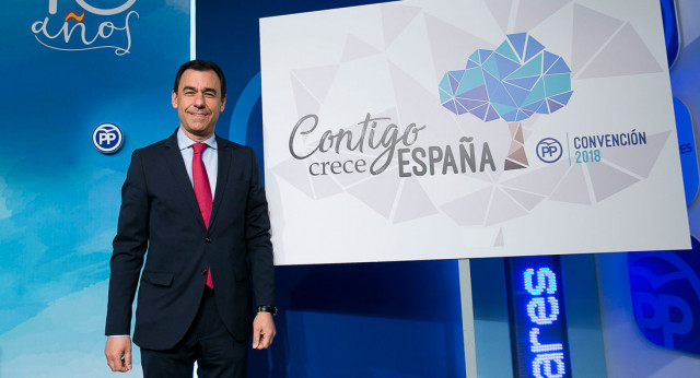 Coordinador General Martínez Maillo durante la rueda de prensa