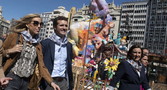 Pablo Casado en La Mascletá de Valencia