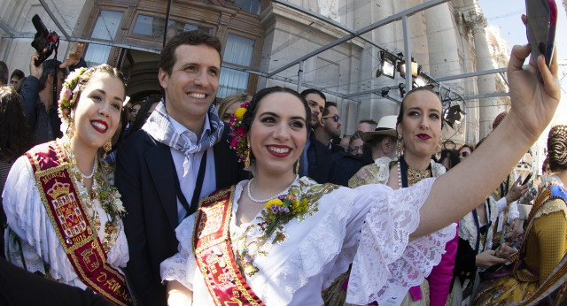 Pablo Casado en La Mascletá de Valencia