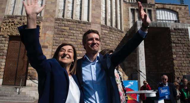 Pablo Casado, en un encuentro con los candidatos de la zona del “Besaya” en Torrelavega