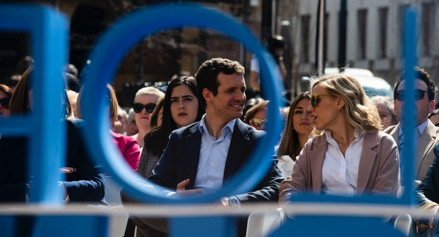 Pablo Casado, en un encuentro con los candidatos de la zona del “Besaya” en Torrelavega