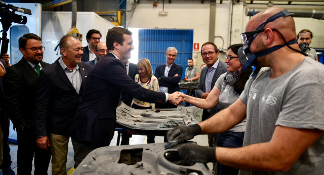 Pablo Casado en su visita a Gran Canaria